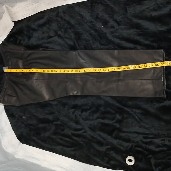 Shanghai Tang Leather Pantsuit Sz 8 - Picture 8 of 11